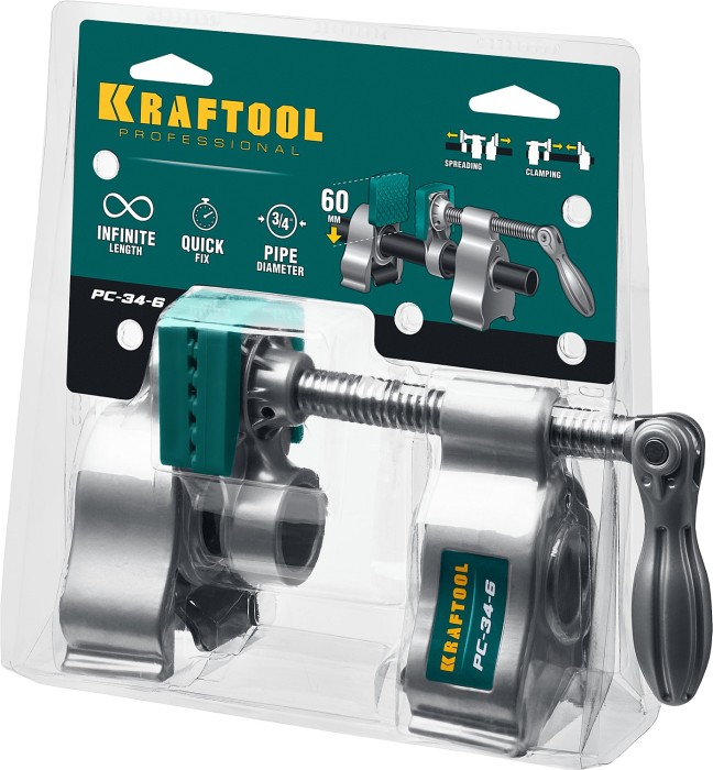 KRAFTOOL 3/4", струбцина трубная PC-34-6 32301-1