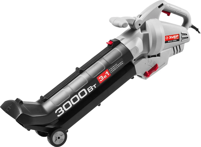 ЗУБР 3000 Вт, 75 м/с, 810 м3/ч, пылесос-воздуходувка садовый электрический ЗПСЭ-3000