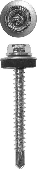 ЗУБР 60 х 4.8 мм, 200 шт., СКД саморезы кровельные для деревянной обрешетки 4-300315-48-060 Профессионал