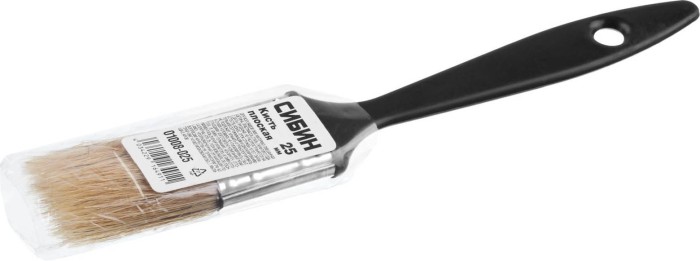 СИБИН 25 мм, 1", щетина смешанная, кисть плоская УНИВЕРСАЛ 01008-025