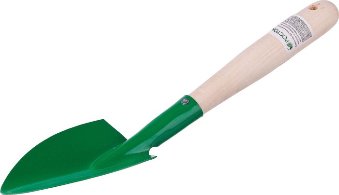 РОСТОК 120x75 мм, широкий, деревянная ручка, совок посадочный 39603