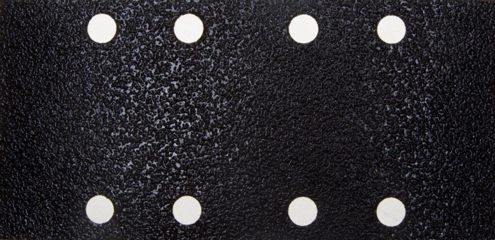 URAGAN 80 х 166 мм, P80, 10 шт., для мягких пород дерева, 8 отверстий по линии, лист шлифовальный для ПШМ 907-21101-080-10