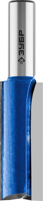 ЗУБР 19 x 51 мм, хвостовик 12 мм, фреза пазовая прямая с нижними подрезателями 28755-19-51 Профессионал