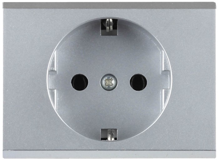 СВЕТОЗАР одинарная, без вставки и рамки, розетка &quot;ЭФФЕКТ&quot; SV-54400-SM