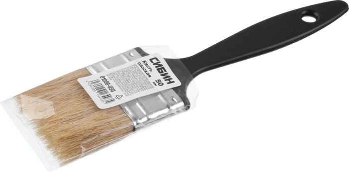 СИБИН 50 мм, 2", щетина смешанная, кисть плоская УНИВЕРСАЛ 01008-050