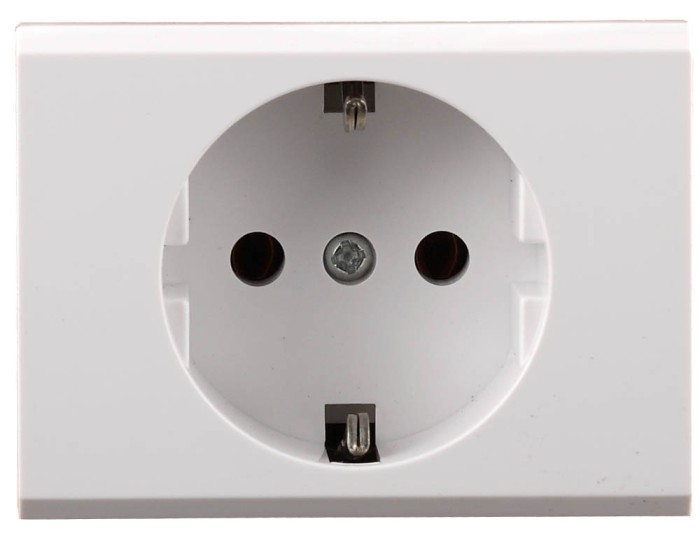 СВЕТОЗАР одинарная, без вставки и рамки, розетка &quot;ЭФФЕКТ&quot; SV-54400-W