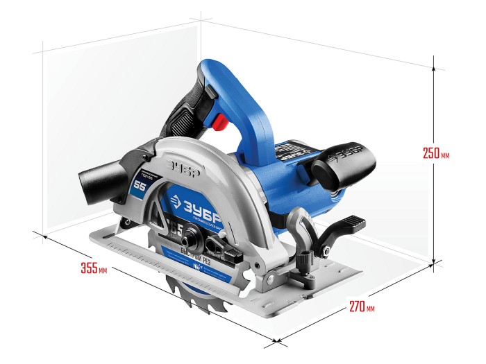 ЗУБР 1300 Вт, 165 мм, пила дисковая ПДП-55 Профессионал