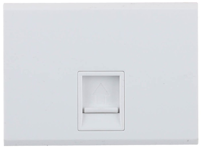 СВЕТОЗАР одинарная, без вставки и рамки, розетка &quot;ЭФФЕКТ&quot; SV-54419-W