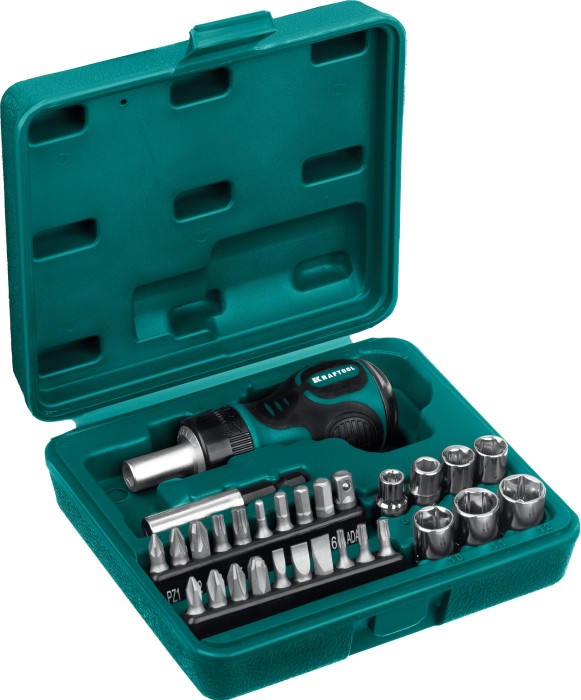 KRAFTOOL 29 шт., отвертка реверсивная 25556-H29