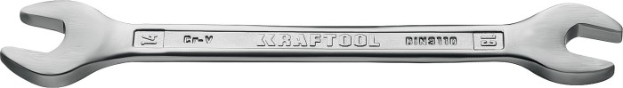 KRAFTOOL 13х14 мм, Cr-V сталь, хромированный, гаечный ключ рожковый 27033-13-14_z01