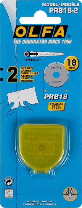 OLFA 18 мм, 2 шт, лезвие круговое из нержавеющей стали для PRC-2 OL-PRB18-2