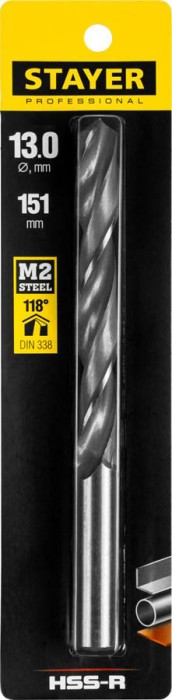 STAYER Ø 13 х 151 мм, сверло спиральное по металлу 29602-13 Professional
