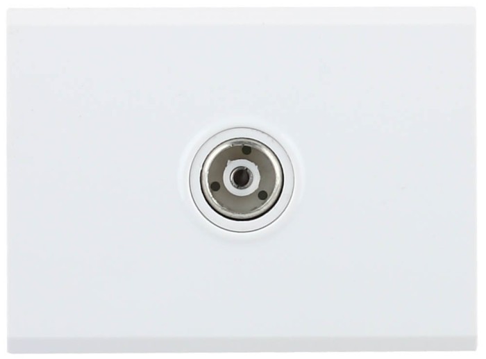 СВЕТОЗАР цвет белый, без вставки и рамки, розетка &quot;ЭФФЕКТ&quot; SV-54415-W