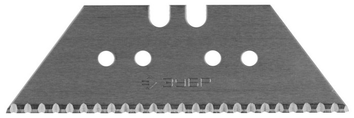 ЗУБР А24, 10 шт., лезвия трапециевидные СЕРРЕЙТОРНЫЕ 09718-24-10
