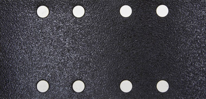 URAGAN 80 х 166 мм, P120, 50 шт., для мягких пород дерева, 8 отверстий по линии, лист шлифовальный для ПШМ 907-21101-120-50