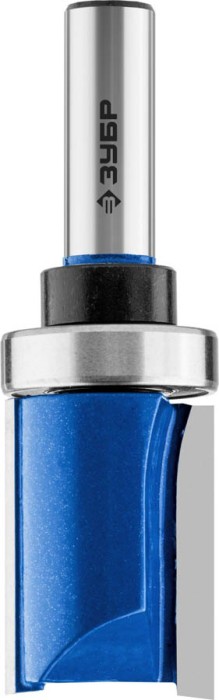 ЗУБР 28.6 x 38 мм, хвостовик 12 мм, фреза пазовая прямая с верхним подшипником 28756-28.6-38-12 Профессионал