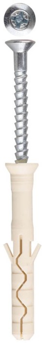 ЗУБР 60 x 6 мм, 100 шт., дюбель-гвоздь нейлоновый с потайным бортиком 4-301375-06-060 Профессионал