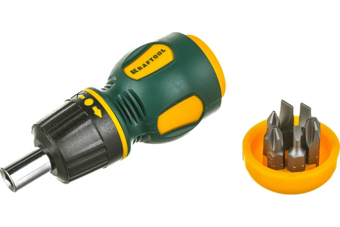 KRAFTOOL 7 шт., отвертка реверсивная 26190-H7