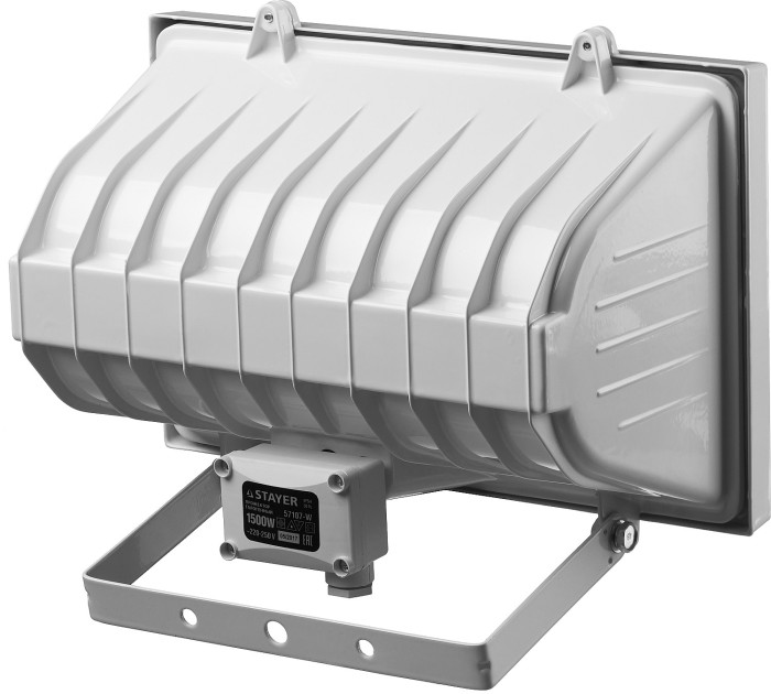 STAYER 1500 Вт, MAXLight, с дугой крепления под установку, белый, прожектор галогенный 57107-W