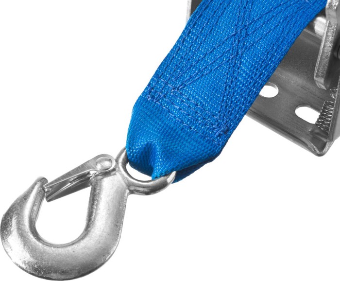 ЗУБР 1,1 т, 10 м, тяговая, ленточная, лебедка ручная барабанная 43115-1.1 Профессионал