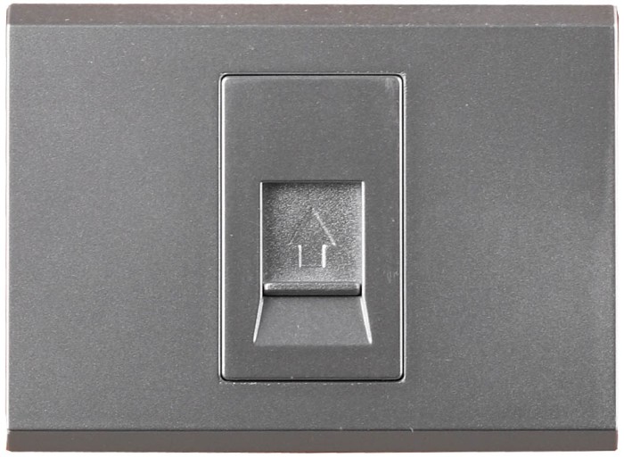 СВЕТОЗАР одинарная, без вставки и рамки, розетка &quot;ЭФФЕКТ&quot; SV-54417-SM