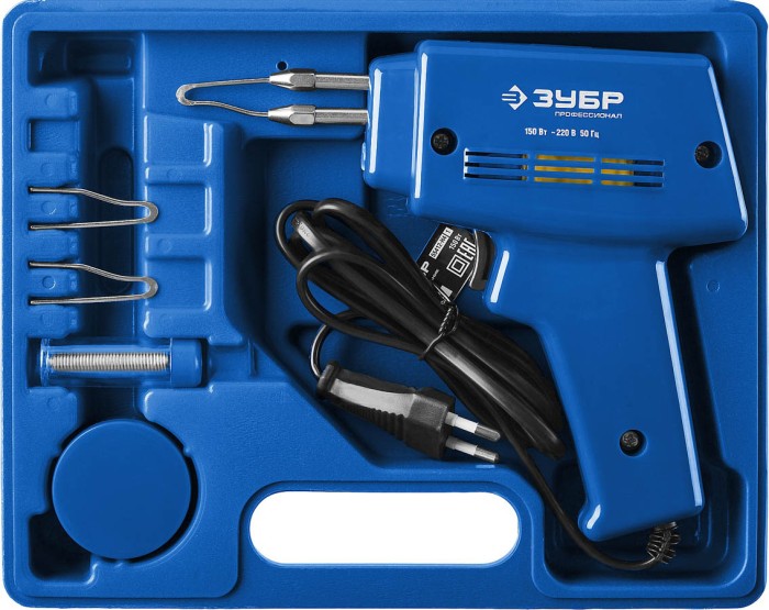 ЗУБР 5 предметов, 150 Вт, набор для паяльных работ 55412-H4_z01 Профессионал