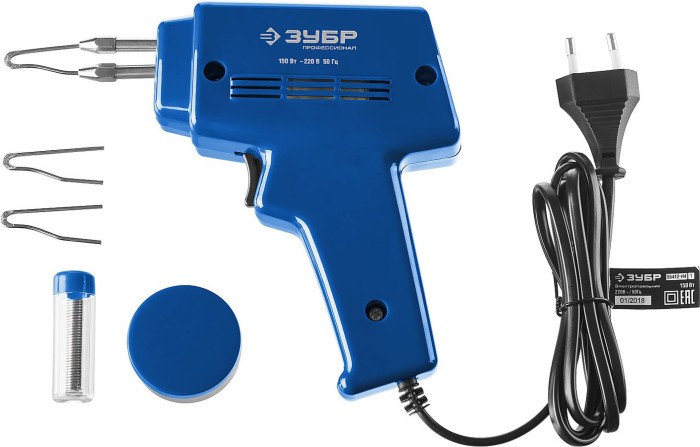 ЗУБР 5 предметов, 150 Вт, набор для паяльных работ 55412-H4_z01 Профессионал