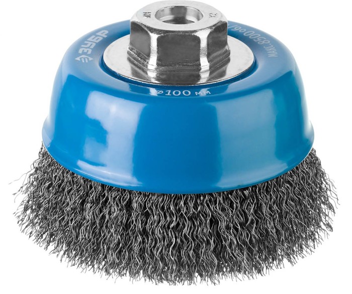 ЗУБР Ø 100 мм, проволока 0,3 мм, щетка чашечная для УШМ 35261-100_z02 Профессионал
