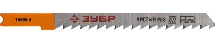 ЗУБР по пластику, фанере, ДСП, US-хвостовик, шаг 4 мм, 75 мм, 2 шт., полотна для эл/лобзика 15595-4_z01 Эксперт
