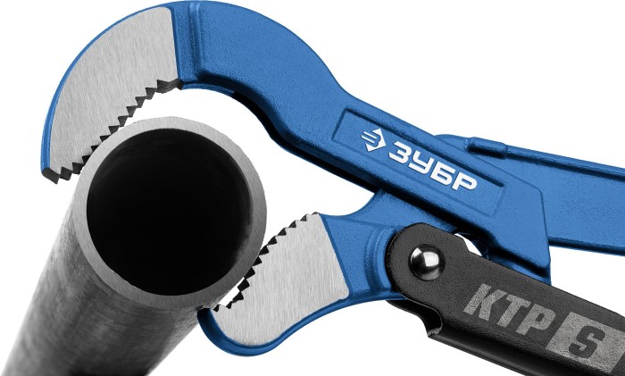 ЗУБР №3, изогнутые губки, ключ трубный КТР-S 27336-3_z02 Профессионал