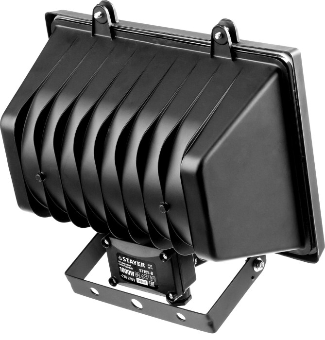 STAYER 1000 Вт, MAXLight, с дугой крепления под установку, черный, прожектор галогенный 57105-B