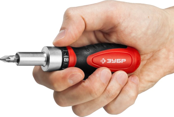ЗУБР 38 шт, отвертка реверсивная с насадками 25165-H38 Мастер