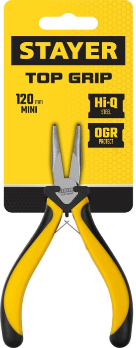 STAYER 120 мм, тонкогубцы изогнутые TopGrip 2218-3_z02