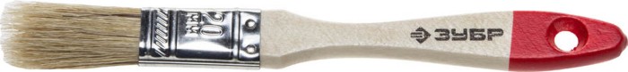 ЗУБР 20 мм, 3/4'', щетина натуральная светлая, кисть малярная плоская УНИВЕРСАЛ 4-01001-020 Стандарт