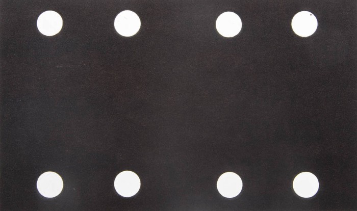 URAGAN 80 х 133 мм, P320, 10 шт., для мягких пород дерева, 8 отверстий по линии, лист шлифовальный для ПШМ 907-21111-320-10