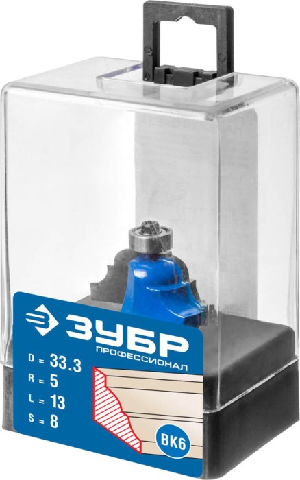 ЗУБР 33.3 x 13 мм, радиус 5 мм, фреза кромочная калевочная №4 28705-33.3 Профессионал