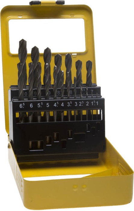 STAYER 19 шт. (Ø 1-10 мм), Р6М5, набор сверл спиральных по металлу 29602-H19-M