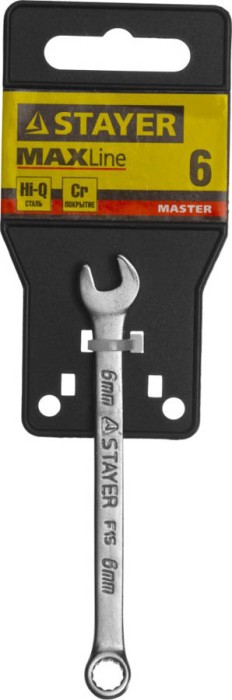 STAYER 6 мм, комбинированный гаечный ключ 27085-06