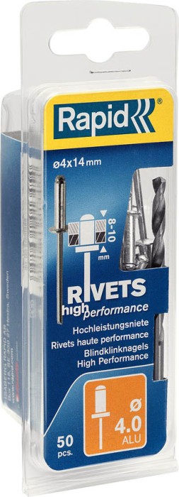 RAPID 4.0 x 14 мм, 50 шт., заклепки из алюминия 5000385