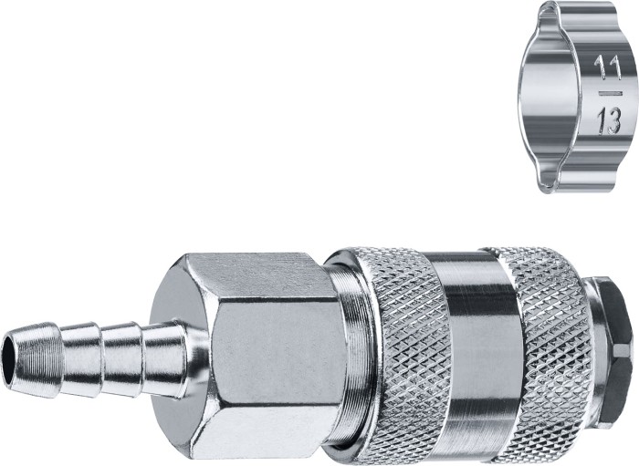 ЗУБР 8 мм штуцер-рапид муфта, с хомутом, переходник быстросъемный для пневмоинструмента 64917-08 Профессионал