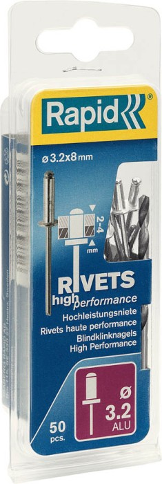 RAPID 3.2 х 8 мм, 50 шт., заклепки из алюминия 5000383