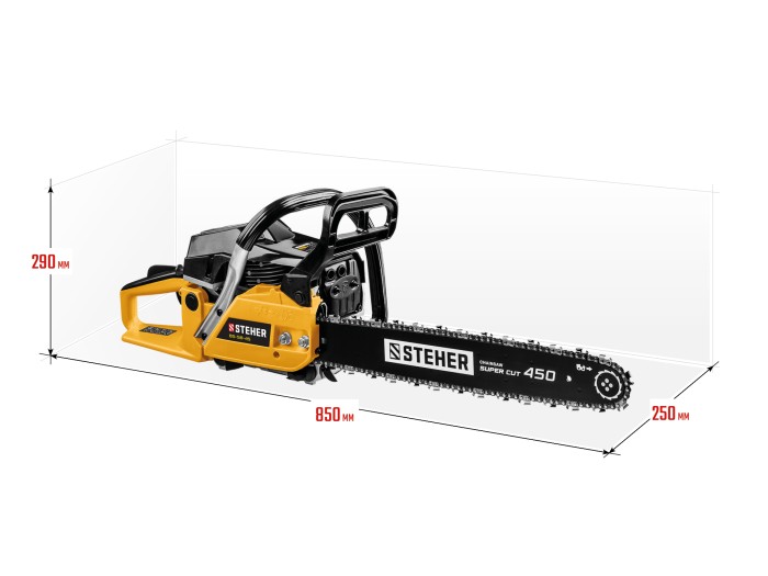 STEHER 2.6 кВт/ 3.5 л.с, 450 мм, пила цепная бензиновая BS-58-45