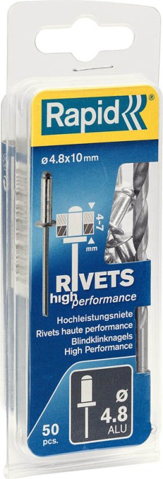 RAPID 4.8 x 10 мм, 50 шт., заклепки из алюминия 5000387