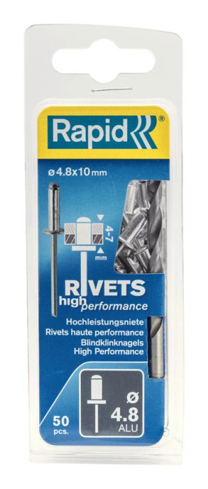 RAPID 4.8 x 10 мм, 50 шт., заклепки из алюминия 5000387