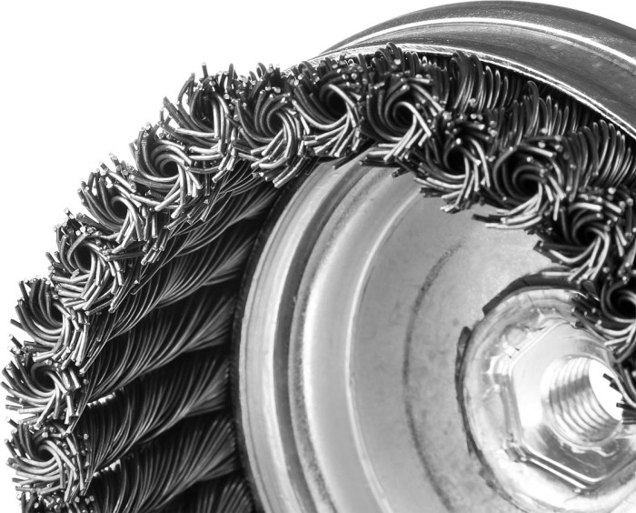 ЗУБР Ø 100 мм, проволока 0,8 мм, щетка чашечная для УШМ 35271-100_z02 Профессионал