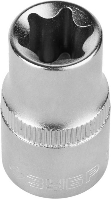 ЗУБР 1/2&quot;, E18, Cr-V сталь, хромированная, торцовая головка 27719-18