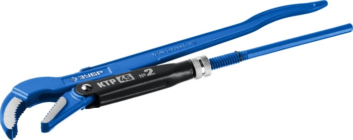 ЗУБР №2, изогнутые губки, ключ трубный КТР-45 27337-2_z02 Профессионал