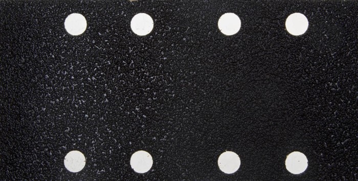 URAGAN 80 х 166 мм, P80, 50 шт., для твердых пород дерева, 8 отверстий по линии, лист шлифовальный для ПШМ 907-22101-080-50