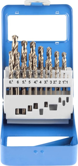 ЗУБР 19 шт. (Ø 1-10 мм), класс А, Р6М5К5, набор сверл по металлу 29626-H19-M