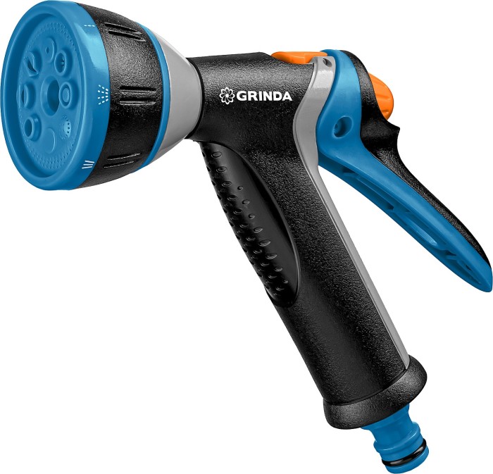 GRINDA 8 режимов, курок сзади, металлический с TPR, поливочный пистолет BM-8 8-427339_z02 PROLine